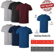 Hanes Men's Cotton Pocket T-Shirt,Moisture-Wicking Odor Control, Assorted 6-PACK