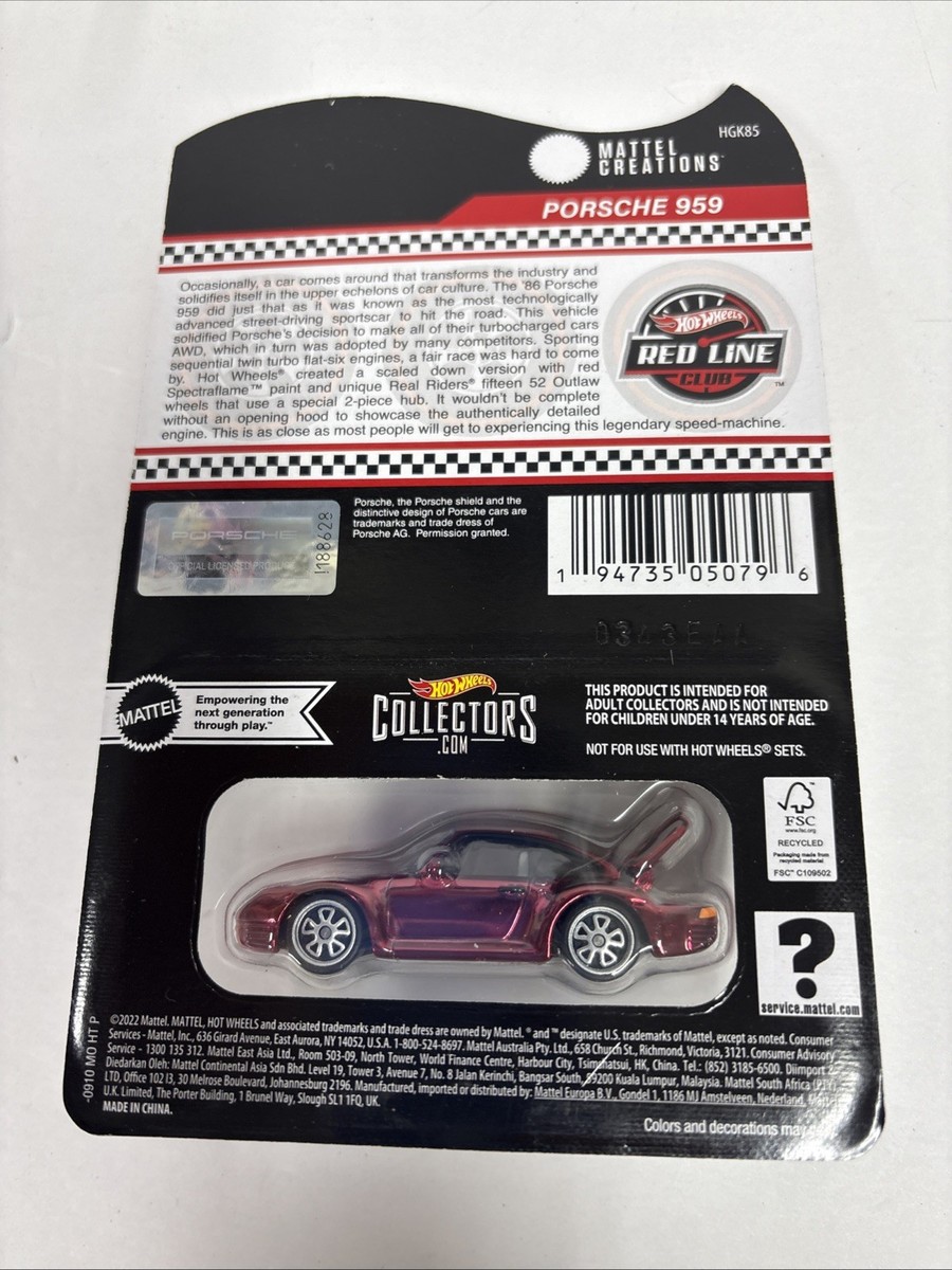 その他 HotWheels RED LINE CLUB PORSCHE 959 Porsche 959 Hot Wheels RLC Red Line Club | eBay