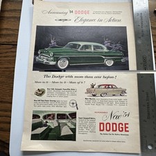 Vintage 1954 Dodge Magazine Advertising Ad Automotive Memorabilia Retro Print