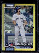 2026 Topps Addison Barger Yellow Rainbow Foil #/399 Blue Jays
