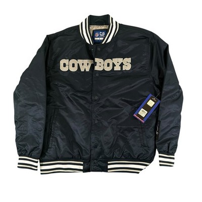 Navy Dallas Cowboys Lightweight Satin Raglan Full-Snap Jacket