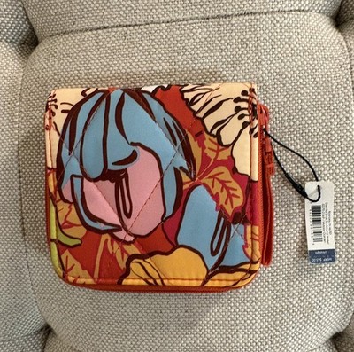 NWT Vera Bradley Midday Garden Small Zip Around Wallet