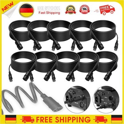 10STK DMX Cable10feet Flexible 3 Pin XLR Signal Wire With Shield For Stage Light
