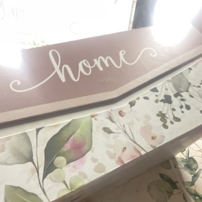 Large Floral Decorative Storage Box with positive beautiful words on it  