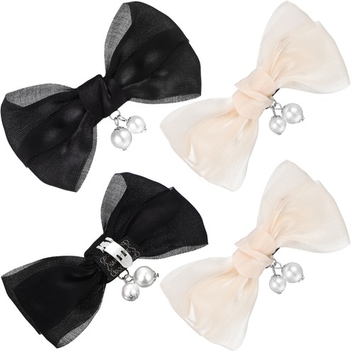 2 paia di clip per scarpe con fiocco e fibbie per scarpe finte accessori staccabili - Foto 12 di 12