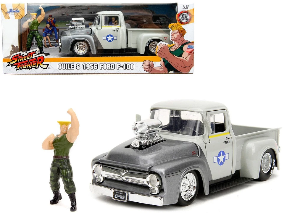 1:24 Street Fighter - Guile w/1956 Ford F-100 Pickup Truck -- JADA