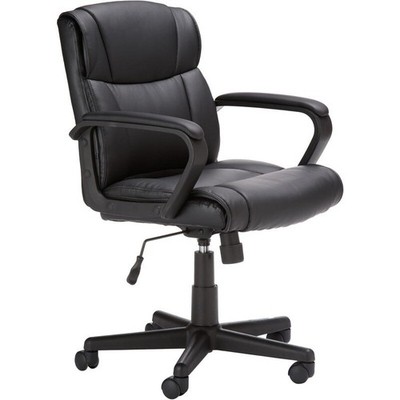 Office Computer Task Desk Chair with Padded Armrests Mid-Back Adjustable Rolling