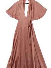 Nasty Gal Wrap Maxi Dress UK6 in Pink