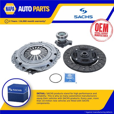 Clutch Kit 3pc (Cover+Plate+CSC) fits OPEL TIGRA R97 1.8 04 to 10 Z18XE 205mm