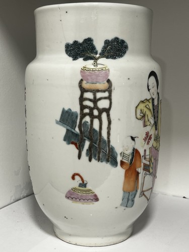 VASE PORCELAINE CHINE FAMILLE ROSE ANTIQUE CHINESE PORCELAIN VASE MARKED - Picture 5 of 15
