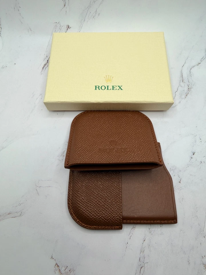 Rolex Heritage Marrón Tarjetero Estuche Tarjeta de Crédito Billetera AD VIP Regalo Foto 2 de 4