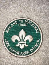 Boy Scout BSA Midland to Mackinac Michigan Lake Huron Area Historic Trail Patch