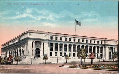 New Post Office Washington DC DB Postcard BS Reynolds Co DB Unposted Unused Vtg
