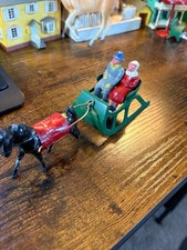 Vintage Barclay No. 510 One Horse Open Sleigh Lead Figures As-Is Parts Repair