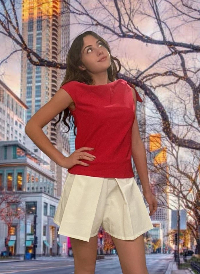 Sirena de oficina única con corbata rosa fucsia Eliza J Foto 2 de 4