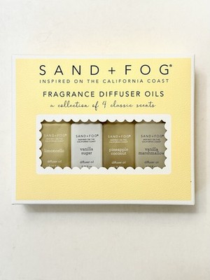 Sand + Fog   4 Pack of 10 ml Fragrance Diffuser Oils   Lemon Vanilla Coconut