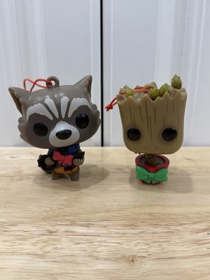 GROOT + ROCKET Funko Bobble Marvel 2015 Christmas Ornaments MCC EXCLUSIVE