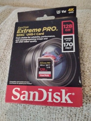 SanDisk Extreme PRO 128GB SDXC UHS-I Memory Card - Speed 170MB/s