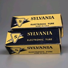 Pair Of Sylvania 6AQ5 Electronic Tube NOS NIB