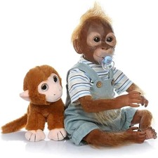 Reborn Monkey Dolls Boy 21 Inch 52 cm Soft Vinyl Silicone Reborn Monkey Baby Do