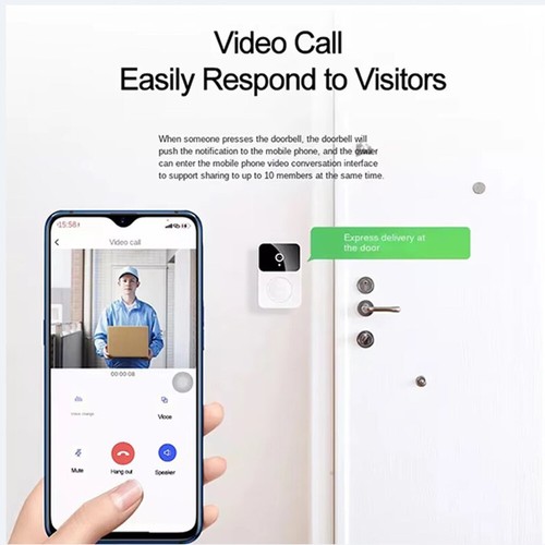 Smart WiFi Wireless Video Doorbell Security Ring Phone Camera Door Bell Intercom - Picture 14 of 16
