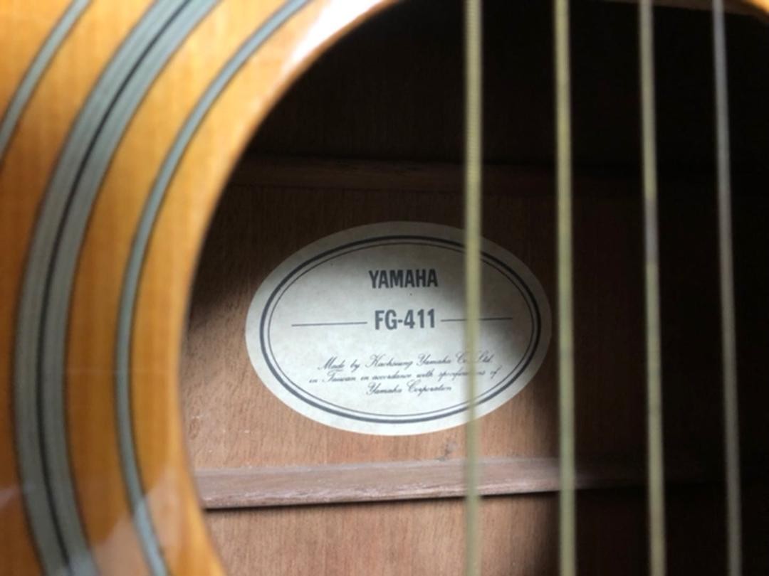 Folk Acoustic Guitar Yamaha FG-411 Natural with Hard Case | eBay