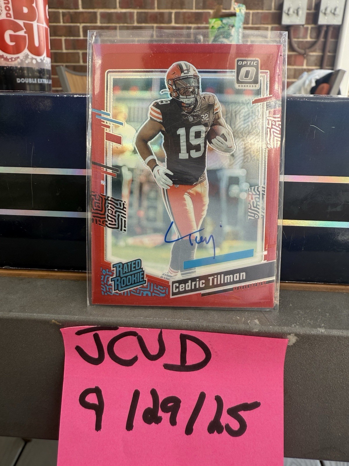 2023 Panini Donruss Optic - Rated Rookie Red Auto - Cedric Tillman #224 (RC) /75