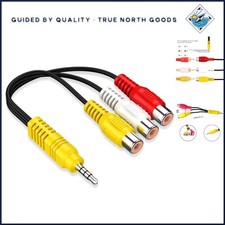 AV Adapter Cable for TCL TVs, 3 RCA to AV Input, High-Speed Video Connection