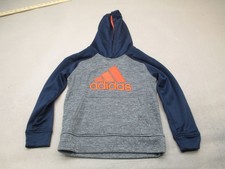 Adidas Size S Kids Multicolor Fleece Pocket Long Sleeve Activewear Hoodie 185