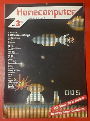 Computer-Magazin ''HOMECOMPUTER'' 2.Jahrgang 1984 Nr.3 mit Spielen zum Abtippen