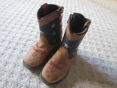 Cody James Toddler Boots Sz 6 D 43800 T American Flag Leather Western Boots USA 