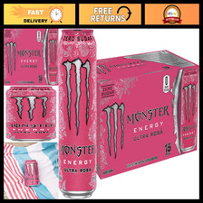 Sugar Free Energy Drink, Ultra Rosa Flavor, 16 oz Can, Refreshing Energy Boost