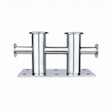 Double-Cross Bollard Rectangular Base Stainless Steel Bollard for Dock, Harbor