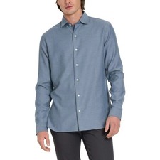Ted Baker Men's XL Blue Long Sleeve Button-Up Shirt Pattern G1887
