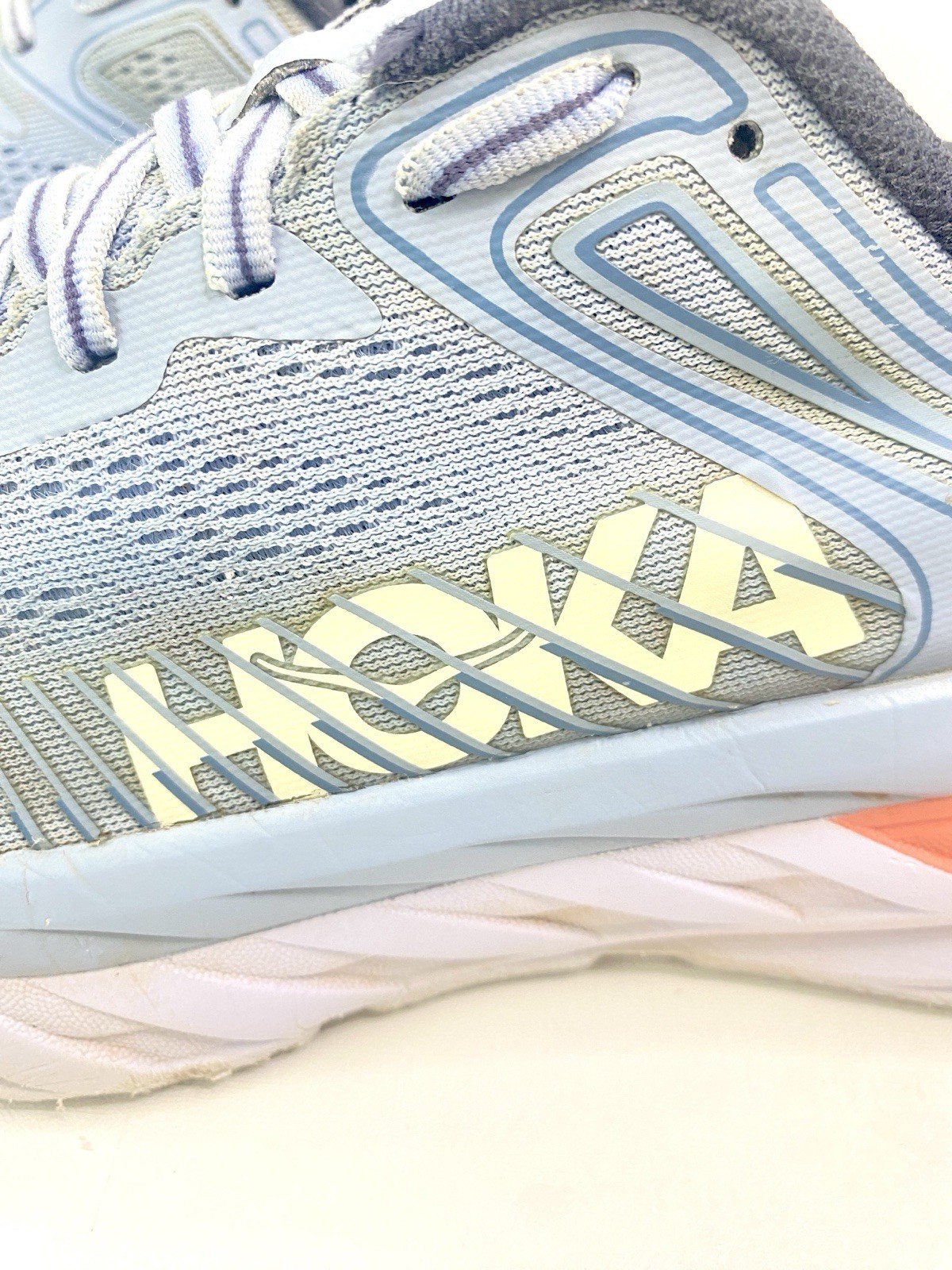 HOKA ONE Womens Size 8 Wide Blue Orange Bondi 7 Running Shoes Sneaker Cushioned thumbnail 10