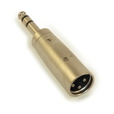 XLR Male to 1/4 Stereo TRS Male Adapter Nickel Plated