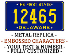 Delaware 1969 METAL EMBOSSED License Plate Personalized Custom Car Auto REPLICA