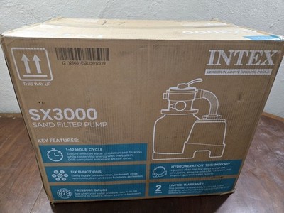 Intex 26651EG 3,000 GPH Above Ground Pool Sand Filter Pump with Automatic Timer