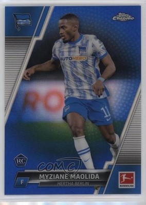 2021 Topps Chrome Bundesliga Blue Refractor /150 Myziane Maolida Rookie RC 0us8