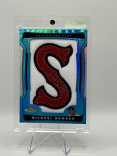 2009 Topps Finest - Autograph Letter Patch Michael Bowden Blue Refractor  /25