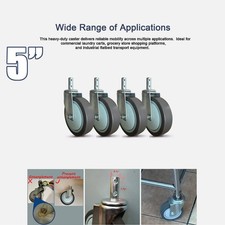 5 Laundry Cart Caster Wheel 4pcs Round Post Fits Rb Wire - Cstr88g C88 5 Laundry Cart Caster Wheel 4pcs Round Post Fits Rb Wire - Cstr88g C88