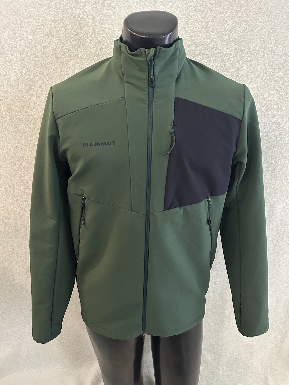 Chaqueta Mammut Para Hombre Mediana Madris ML Chaqueta Forrest Verde/Negro Rendimiento