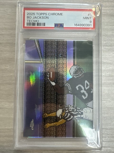 2025 TOPPS CHROME TECMO #1 BO JACKSON PSA 9 Last Sale 2459.16