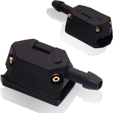 2-Piece Front Windshield Washer Nozzles, Adjustable 4-Way Spray Arm Type, Univer
