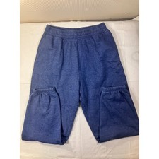 Champion Mens Large Heather Blue Fleece Jogger Sweatpants Elastic Waist RN 15763