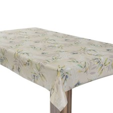 Laro Wachstuchtischdecke Mediterran Olivenzweige Beige PVC Eckig