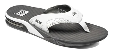 Reef Fanning Men's Flip Flops Gris/Blanc Neuf - Photo 1/3