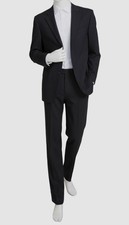 Nautica Men's Black Striped 2-PC Modern-Fit Jacket Pants Suit Size 42S 36W