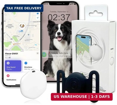 GPS Tracker for Dogs, Mini GPS Cat Tracker, IPX8 Waterproof GPS Tracker for Cats