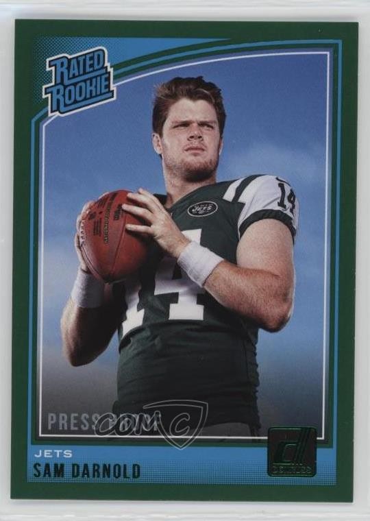 2018 Panini Donruss Rated Rookie Press Proof Green Sam Darnold #301 n8a